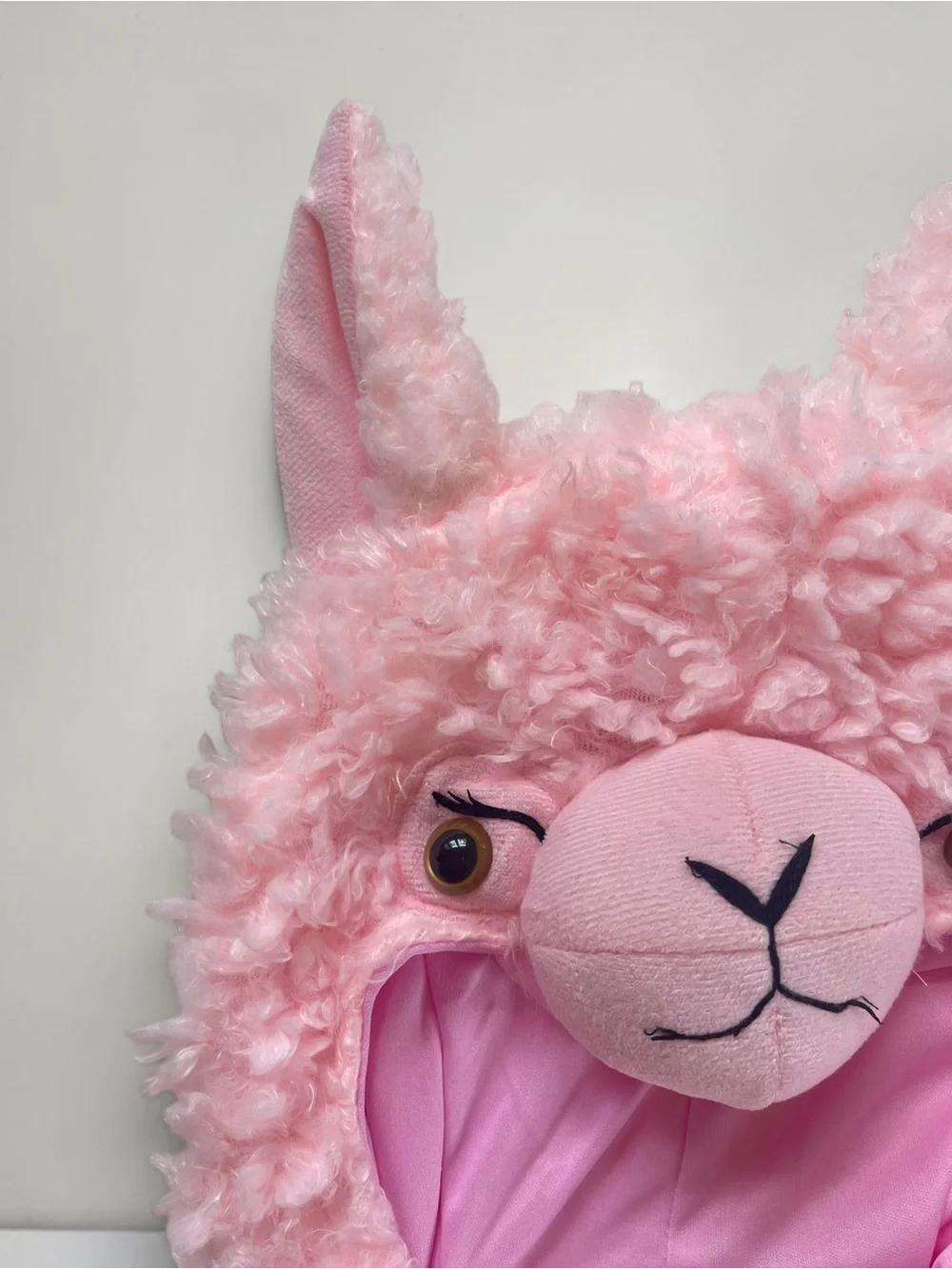 EUC/LN Pink Lama Alpaca Coat Plush Halloween Costume